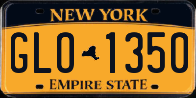 NY license plate GLO1350