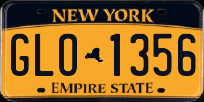 NY license plate GLO1356