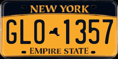 NY license plate GLO1357