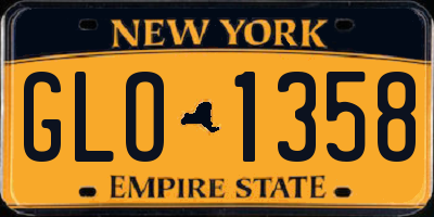 NY license plate GLO1358