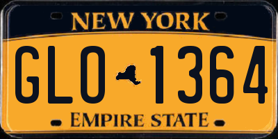 NY license plate GLO1364