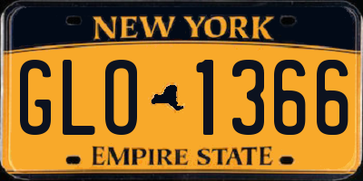 NY license plate GLO1366