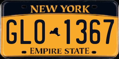 NY license plate GLO1367