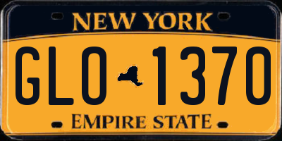 NY license plate GLO1370