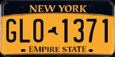 NY license plate GLO1371