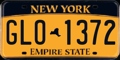 NY license plate GLO1372