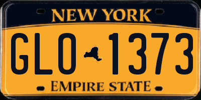 NY license plate GLO1373