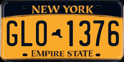 NY license plate GLO1376
