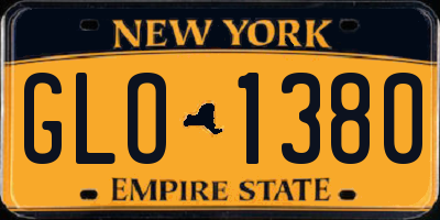 NY license plate GLO1380