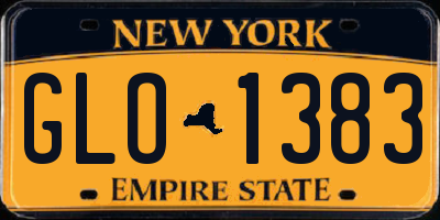NY license plate GLO1383