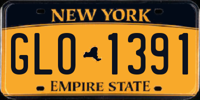 NY license plate GLO1391