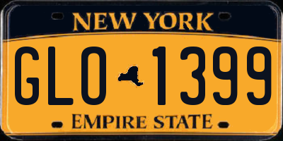 NY license plate GLO1399
