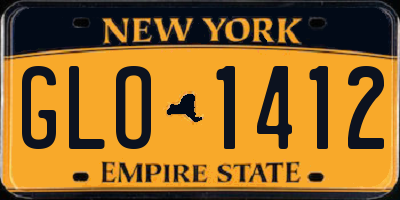 NY license plate GLO1412