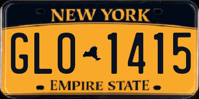 NY license plate GLO1415