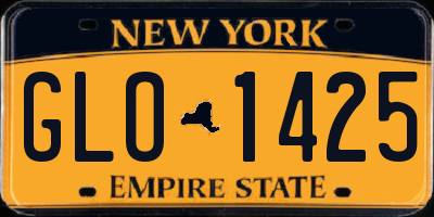 NY license plate GLO1425