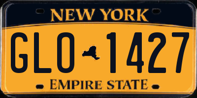 NY license plate GLO1427