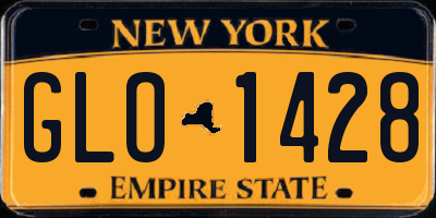 NY license plate GLO1428