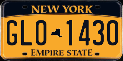 NY license plate GLO1430