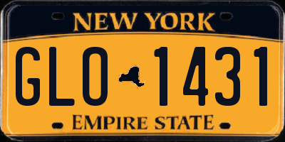 NY license plate GLO1431