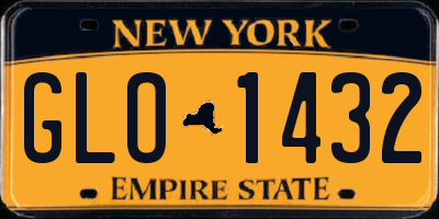NY license plate GLO1432
