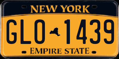 NY license plate GLO1439