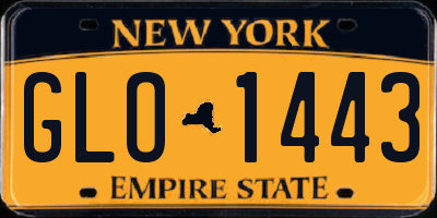 NY license plate GLO1443