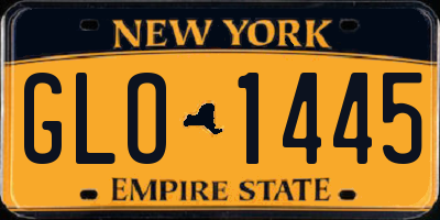 NY license plate GLO1445