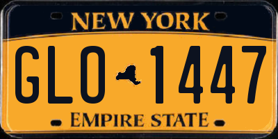 NY license plate GLO1447