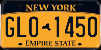 NY license plate GLO1450