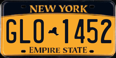 NY license plate GLO1452