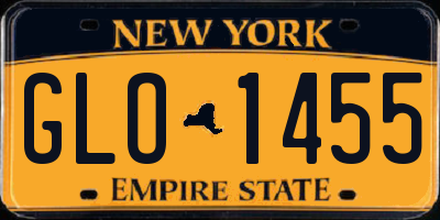 NY license plate GLO1455