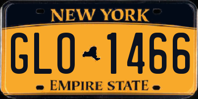 NY license plate GLO1466
