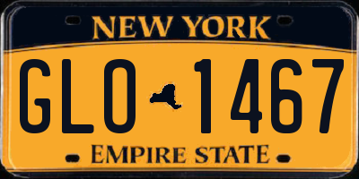 NY license plate GLO1467