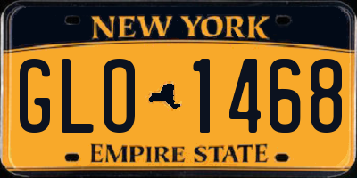 NY license plate GLO1468