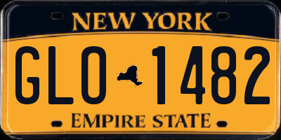NY license plate GLO1482