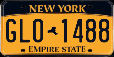 NY license plate GLO1488