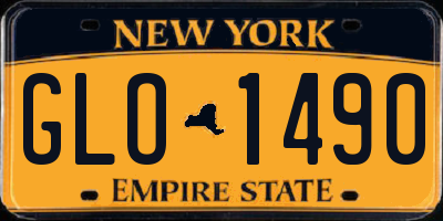 NY license plate GLO1490