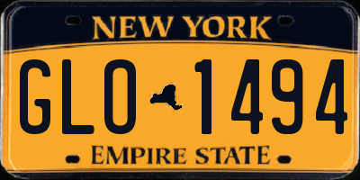 NY license plate GLO1494