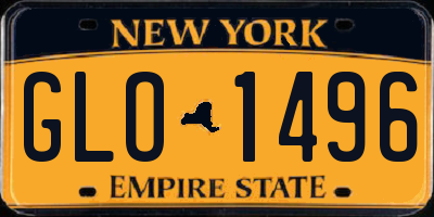 NY license plate GLO1496