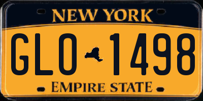 NY license plate GLO1498