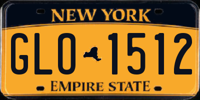 NY license plate GLO1512