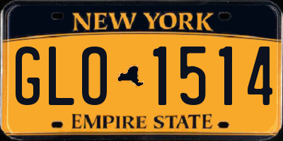 NY license plate GLO1514