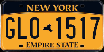 NY license plate GLO1517