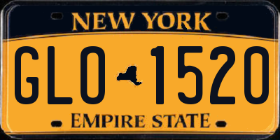 NY license plate GLO1520