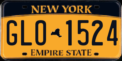 NY license plate GLO1524
