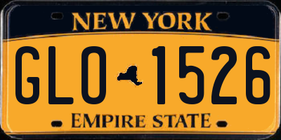 NY license plate GLO1526
