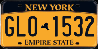 NY license plate GLO1532