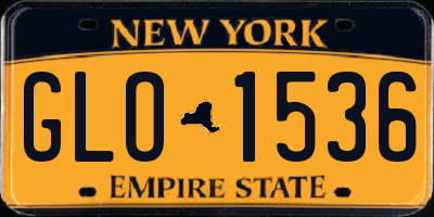 NY license plate GLO1536