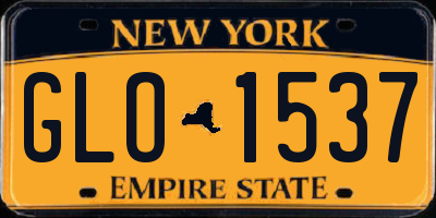 NY license plate GLO1537