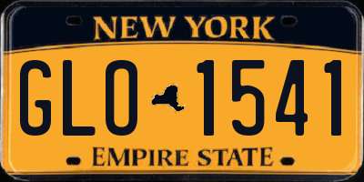 NY license plate GLO1541